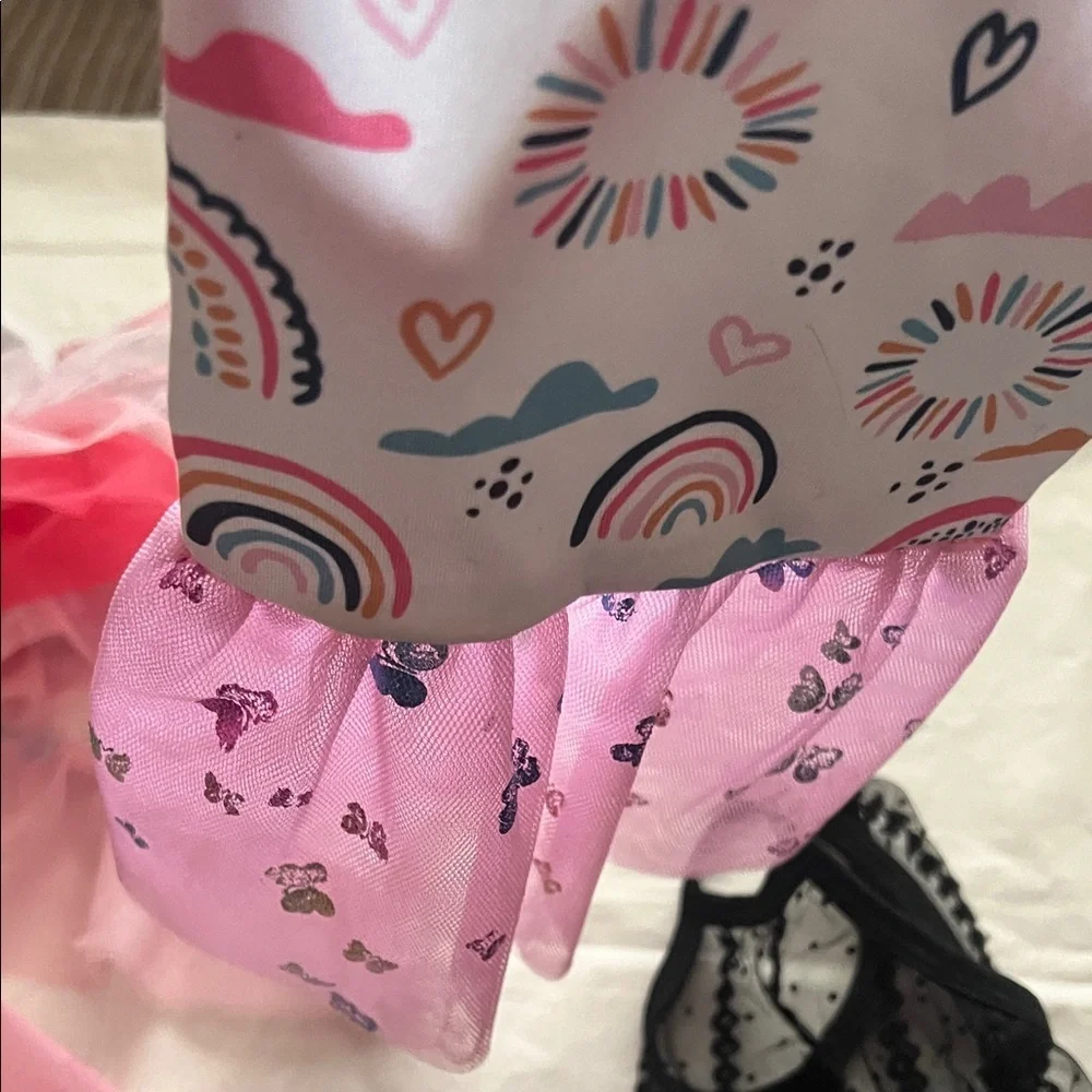 SHEIN Pink and Black Dog Dresses